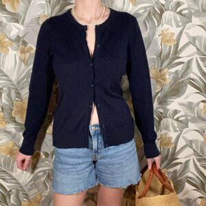 Navy Eddie Bauer Cardigan - Tall Medium